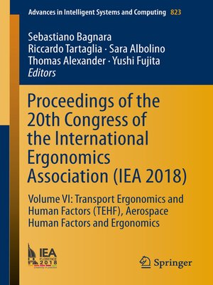 cover image of Proceedings of the 20th Congress of the International Ergonomics Association (IEA 2018)